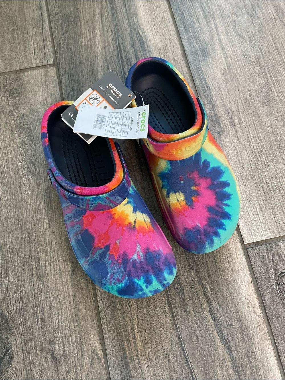 CROCS Tie-Dye Classic Clogs - Multi Blue Pink Yellow